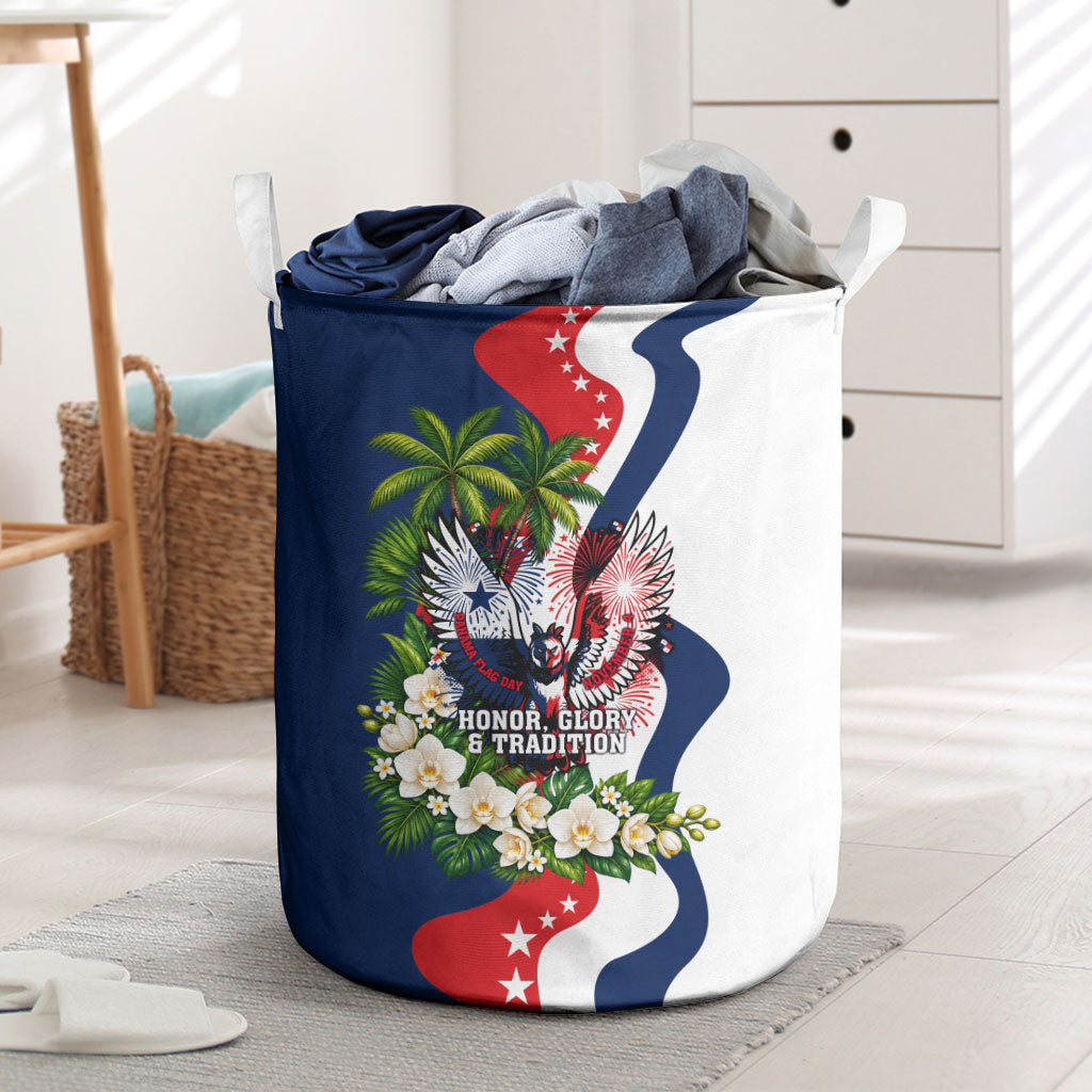 Panama Flag Day Laundry Basket Patriotic Eagle Flag Heritage Honor Glory Tradition