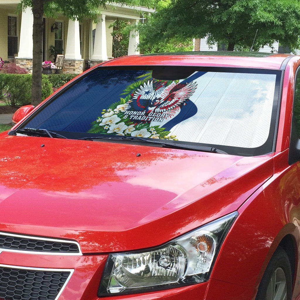 Panama Flag Day Auto Sun Shade Patriotic Eagle Flag Heritage Honor Glory Tradition
