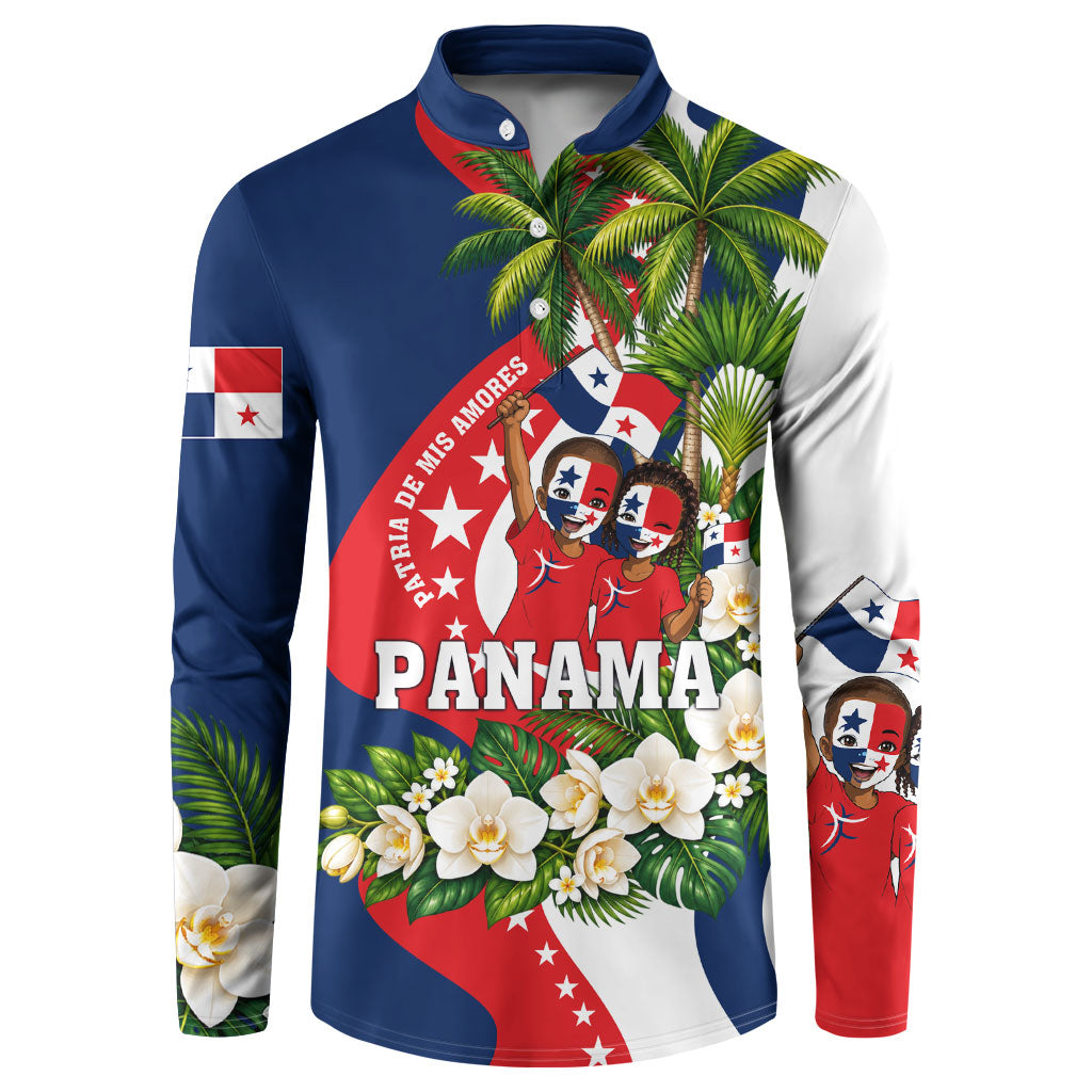 Panama Flag Day Button Sweatshirt Patriotic Eagle Flag Heritage Honor Glory Tradition