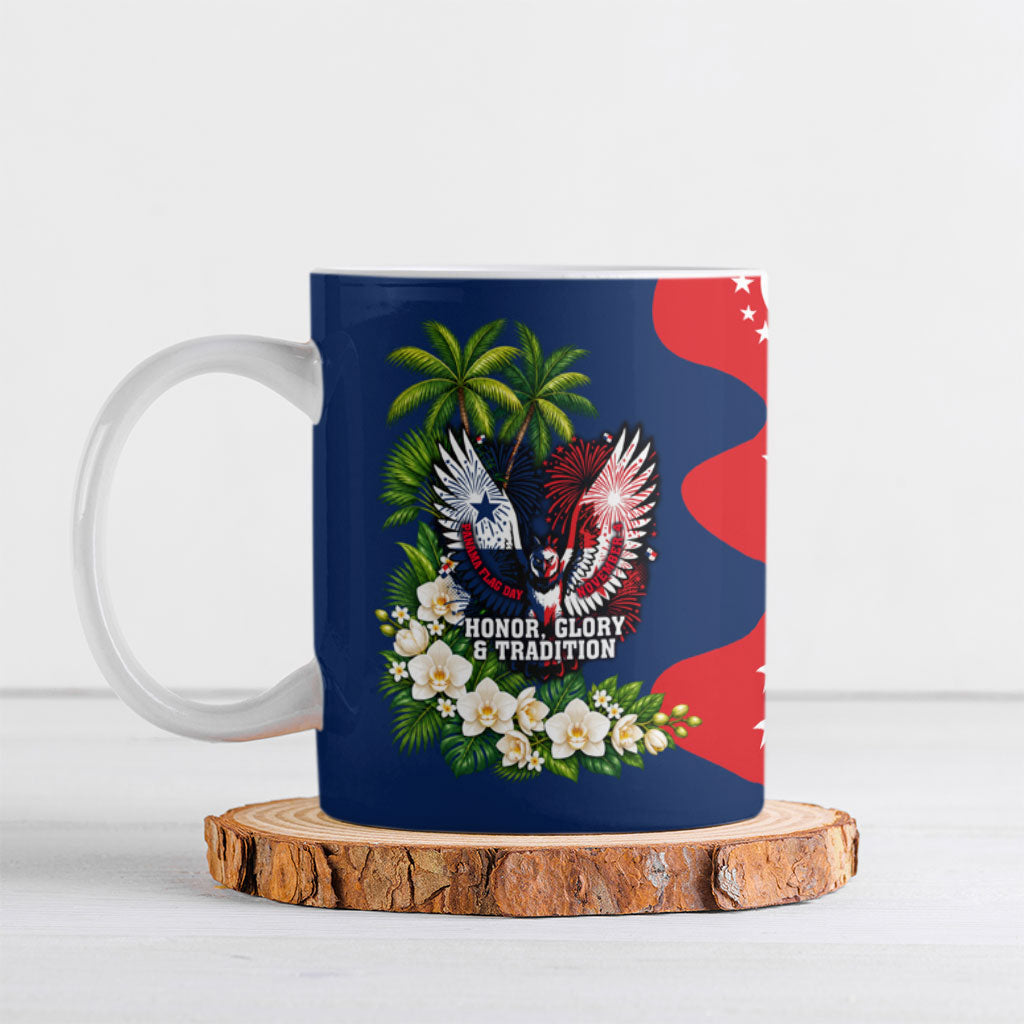 Panama Flag Day Ceramic Mug Patriotic Eagle Flag Heritage Honor Glory Tradition