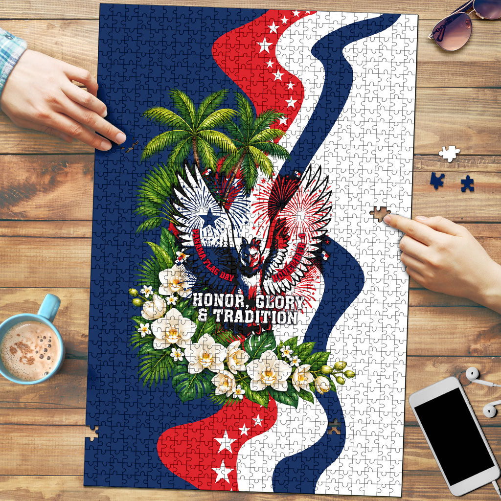 Panama Flag Day Puzzle Patriotic Eagle Flag Heritage Honor Glory Tradition