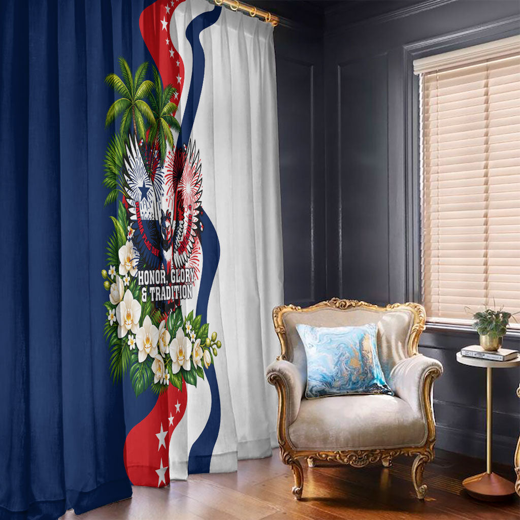 Panama Flag Day Window Curtain Patriotic Eagle Flag Heritage Honor Glory Tradition