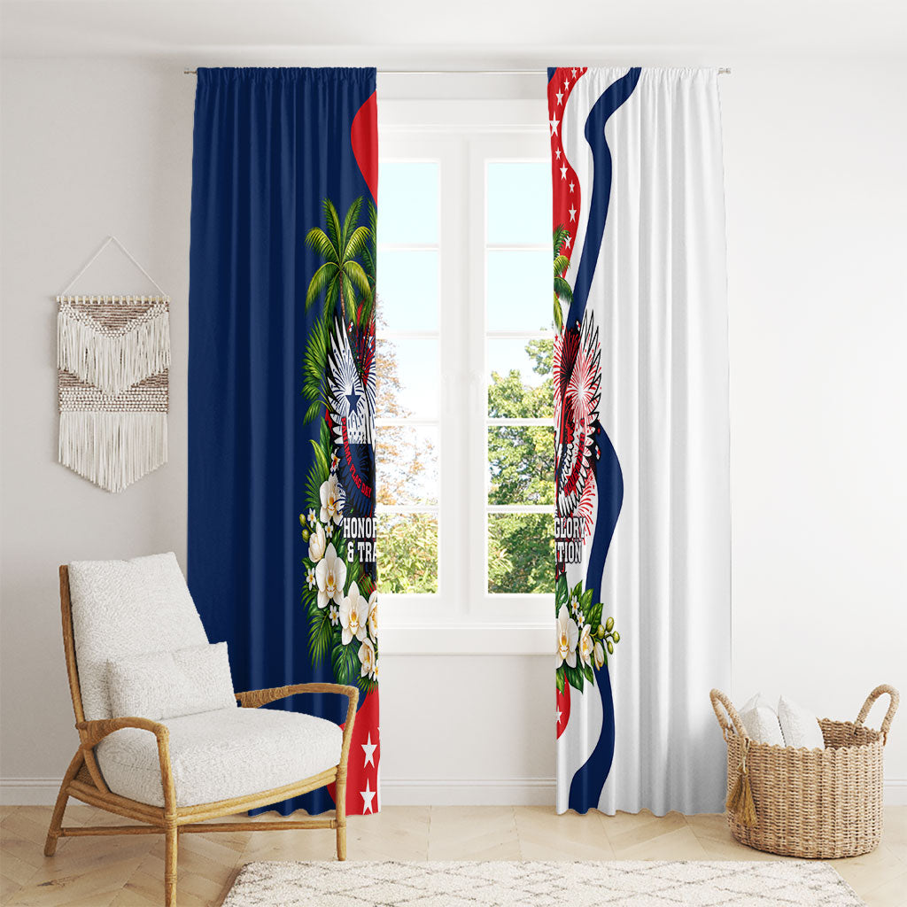 Panama Flag Day Window Curtain Patriotic Eagle Flag Heritage Honor Glory Tradition