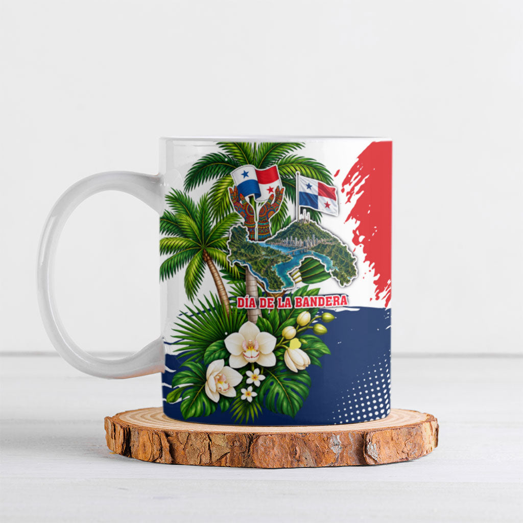 Panama Flag Day Ceramic Mug Dia De La Bandera Mes De La Patria Tropical Patriotic