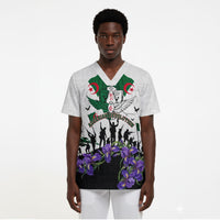 Algeria Revolution Day Scrub Top Algerian Flag Patriot - Glorious Martyrs