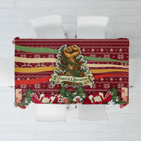 Malcolm X Peace And Liberation Christmas Tablecloth Pattern Pan African Colors Xmas Holiday
