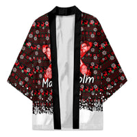 Malcolm X Christmas Kimono Retro Knitted Pattern Holiday Wreath Civil Rights Leader