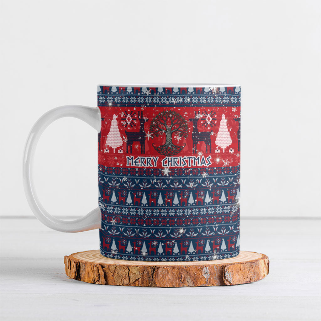 Viking Merry Christmas Yule Soul Ceramic Mug Norse Mythology Nordic Warrior Longship