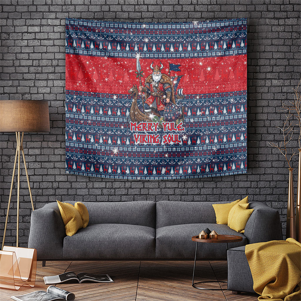 Viking Merry Christmas Yule Soul Tapestry Norse Mythology Nordic Warrior Longship