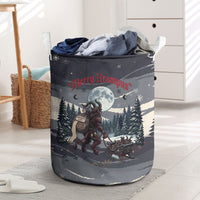 Keep Krampus In Christmas Laundry Basket Gothic Dark Horror Mythical Creature Xmas Art