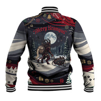 Keep Krampus In Christmas Baseball Jacket Gothic Dark Horror Mythical Creature Xmas Art