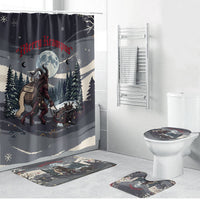Keep Krampus In Christmas Bathroom Set Gothic Dark Horror Mythical Creature Xmas Art
