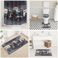 Keep Krampus In Christmas Bathroom Set Gothic Dark Horror Mythical Creature Xmas Art
