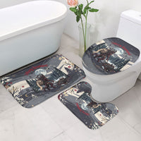 Keep Krampus In Christmas Bathroom Set Gothic Dark Horror Mythical Creature Xmas Art