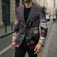 Keep Krampus In Christmas Blazer Gothic Dark Horror Mythical Creature Xmas Art
