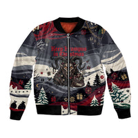 Keep Krampus In Christmas Bomber Jacket Gothic Dark Horror Mythical Creature Xmas Art