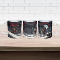 Keep Krampus In Christmas Ceramic Mug Gothic Dark Horror Mythical Creature Xmas Art