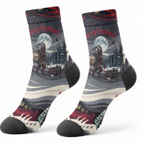 Keep Krampus In Christmas Crew Socks Gothic Dark Horror Mythical Creature Xmas Art