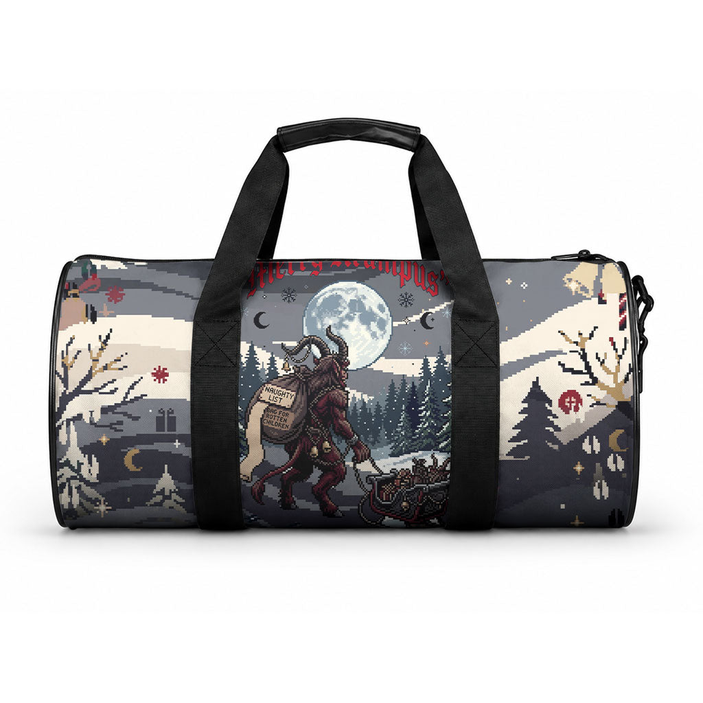 Keep Krampus In Christmas Duffle Bag Gothic Dark Horror Mythical Creature Xmas Art