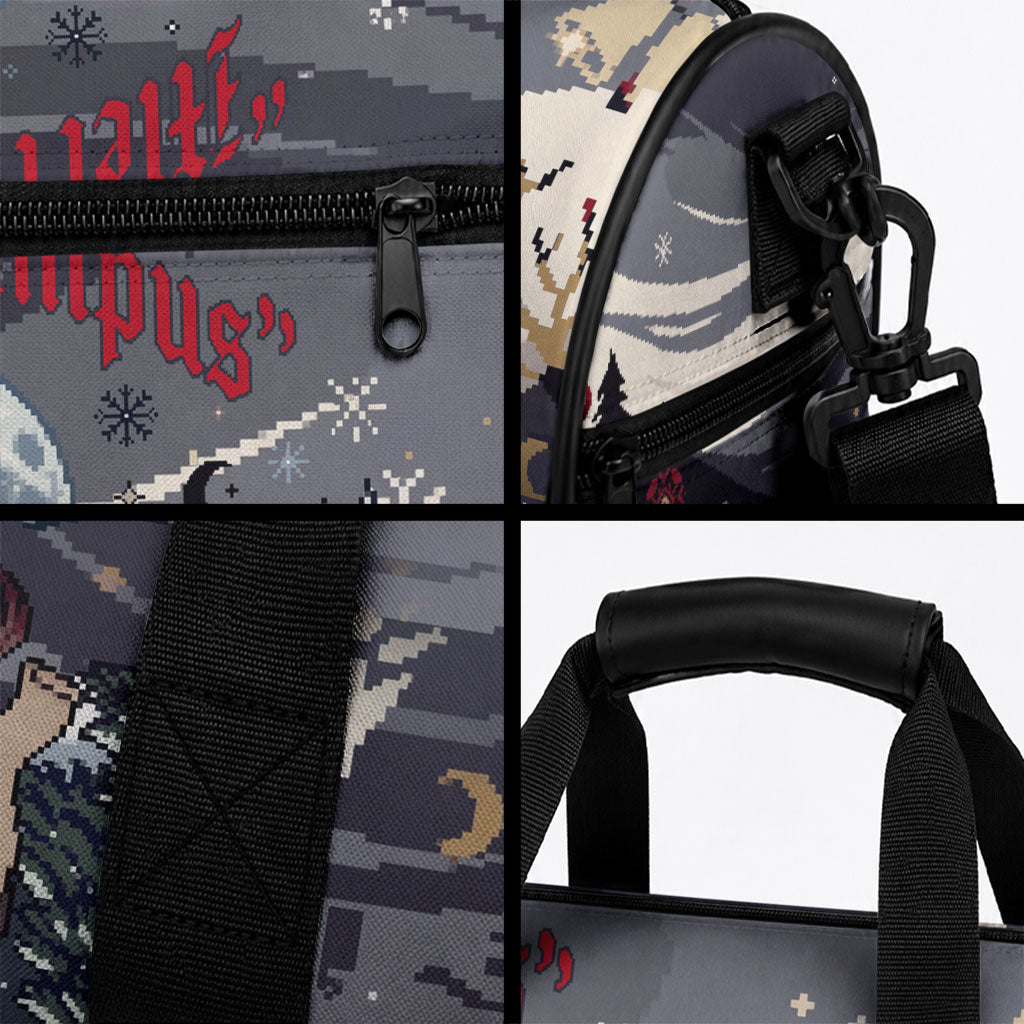 Keep Krampus In Christmas Duffle Bag Gothic Dark Horror Mythical Creature Xmas Art