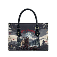 Keep Krampus In Christmas Leather Bag Gothic Dark Horror Mythical Creature Xmas Art