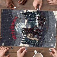 Keep Krampus In Christmas Puzzle Gothic Dark Horror Mythical Creature Xmas Art