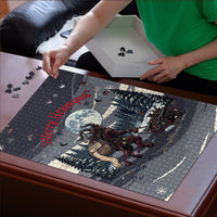 Keep Krampus In Christmas Puzzle Gothic Dark Horror Mythical Creature Xmas Art