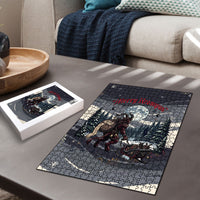 Keep Krampus In Christmas Puzzle Gothic Dark Horror Mythical Creature Xmas Art