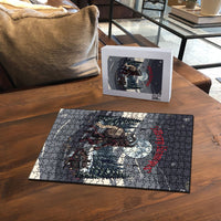 Keep Krampus In Christmas Puzzle Gothic Dark Horror Mythical Creature Xmas Art
