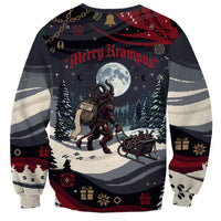 Keep Krampus In Christmas Sweatshirt Gothic Dark Horror Mythical Creature Xmas Art