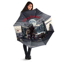 Keep Krampus In Christmas Umbrella Gothic Dark Horror Mythical Creature Xmas Art