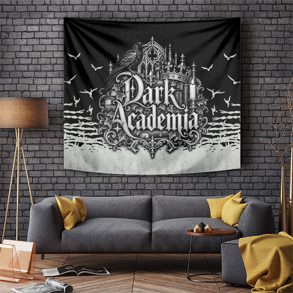 Dark Academia Raven Tapestry Gothic Literature Vintage Bookish Aesthetic