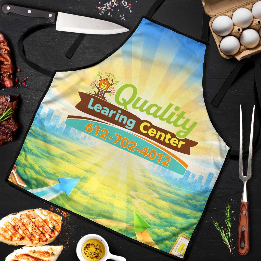 Quality Learning Center Apron Funny Day Care Bright and Playful Branded