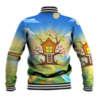 Quality Learning Center Baseball Jacket Funny Day Care Bright and Playful Branded