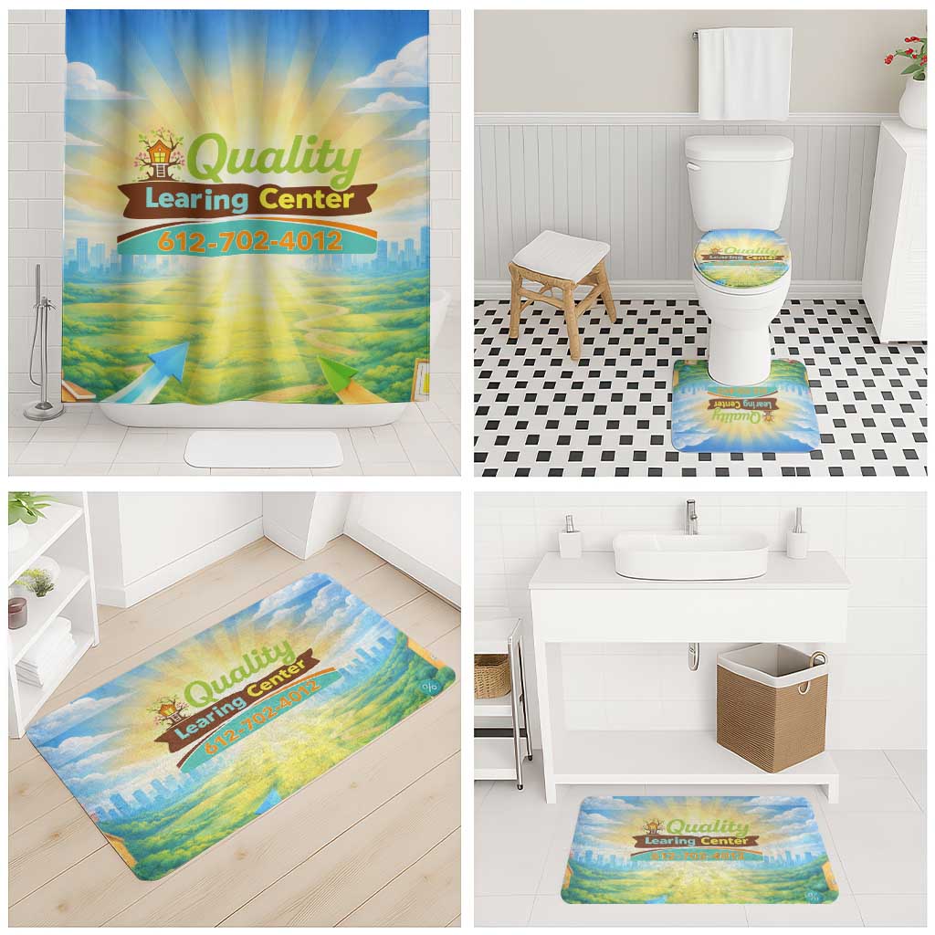 Quality Learning Center Bathroom Set Funny Day Care Bright and Playful Branded