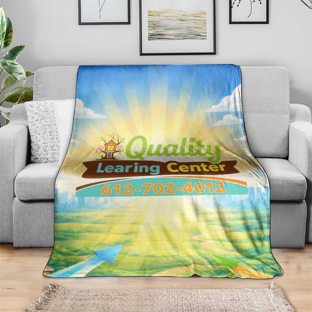 Quality Learning Center Blanket Funny Day Care Bright and Playful Branded