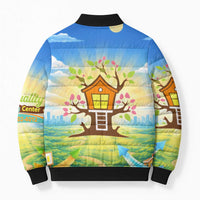 Quality Learning Center Bomber Puffer Jacket Funny Day Care Bright and Playful Branded