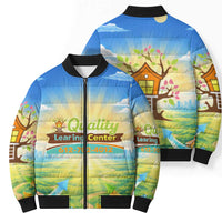 Quality Learning Center Bomber Puffer Jacket Funny Day Care Bright and Playful Branded
