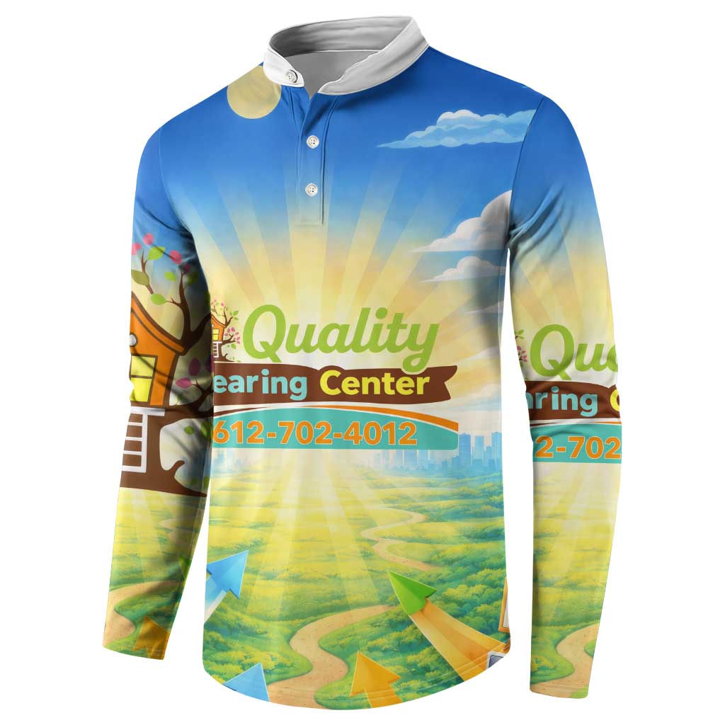 Quality Learning Center Button Sweatshirt Funny Day Care Bright and Playful Branded
