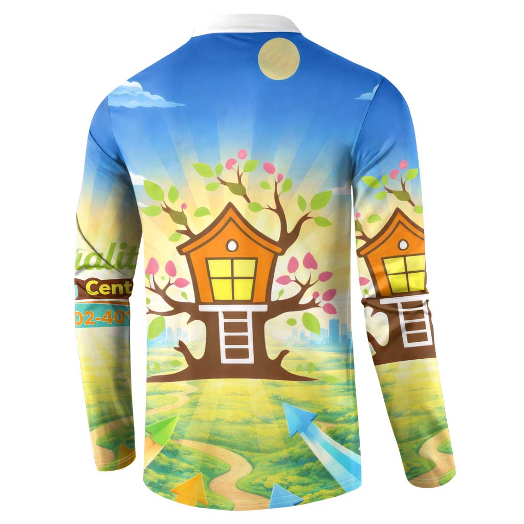 Quality Learning Center Button Sweatshirt Funny Day Care Bright and Playful Branded