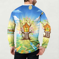 Quality Learning Center Button Sweatshirt Funny Day Care Bright and Playful Branded