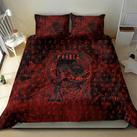 Fenrir Norse Wolf Bedding Set Viking Runic Celtic Knot Dark Art
