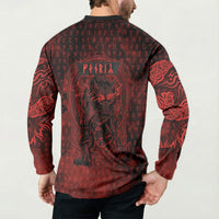 Fenrir Norse Wolf Button Sweatshirt Viking Runic Celtic Knot Dark Art