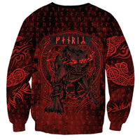 Fenrir Norse Wolf Sweatshirt Viking Runic Celtic Knot Dark Art