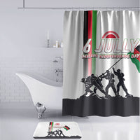 Malawi Independence Day Bathroom Set Patriotic Flag Design Soldier Silhouette