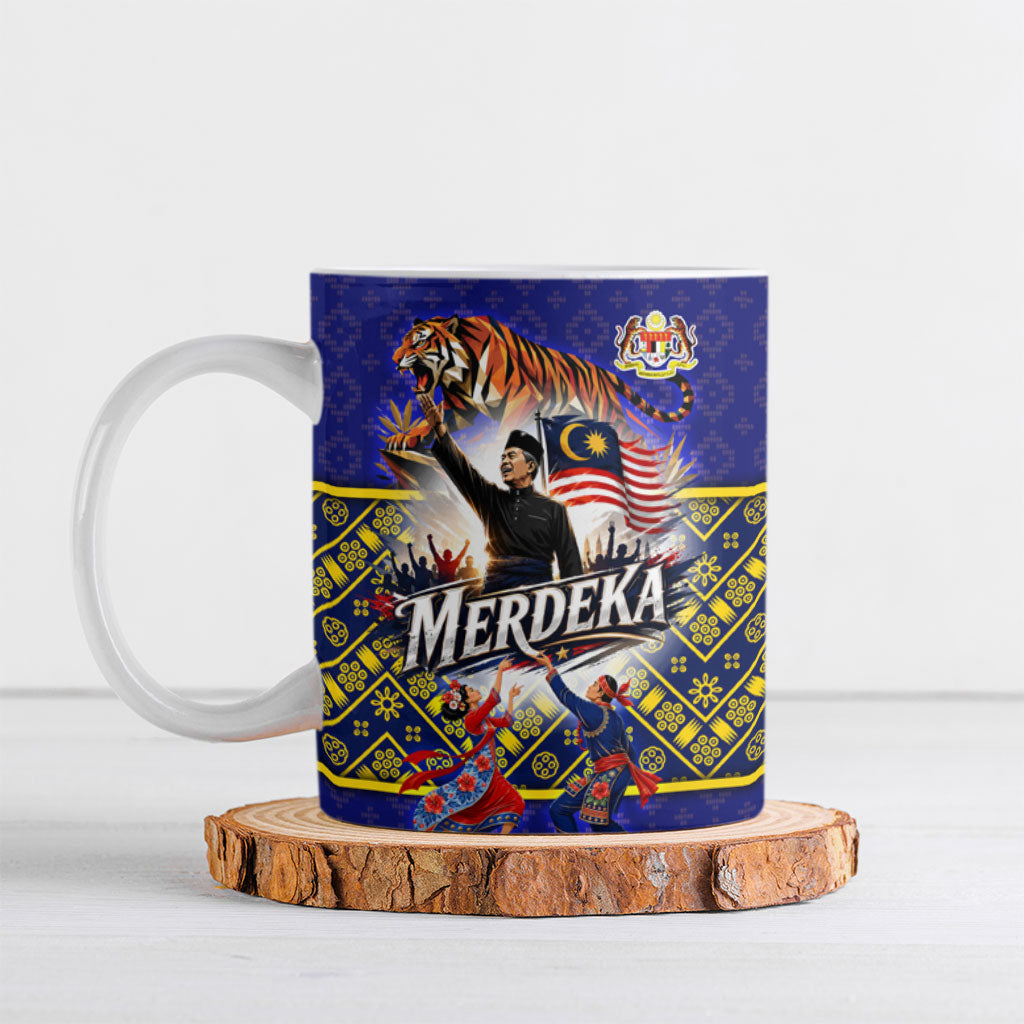 Malaysia Merdeka Independence Day Ceramic Mug Patriotic Flag Crescent Moon Star Cultural