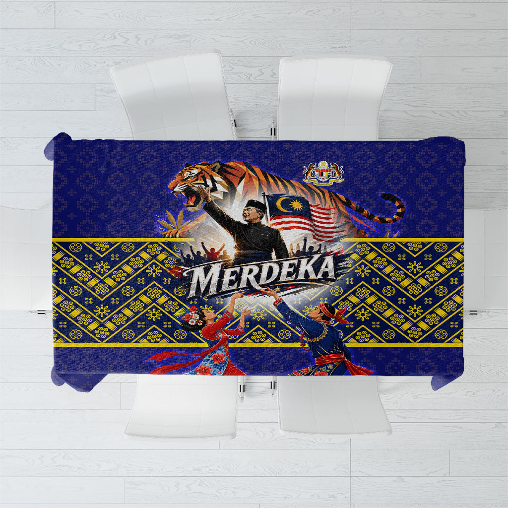 Malaysia Merdeka Independence Day Tablecloth Patriotic Flag Crescent Moon Star Cultural