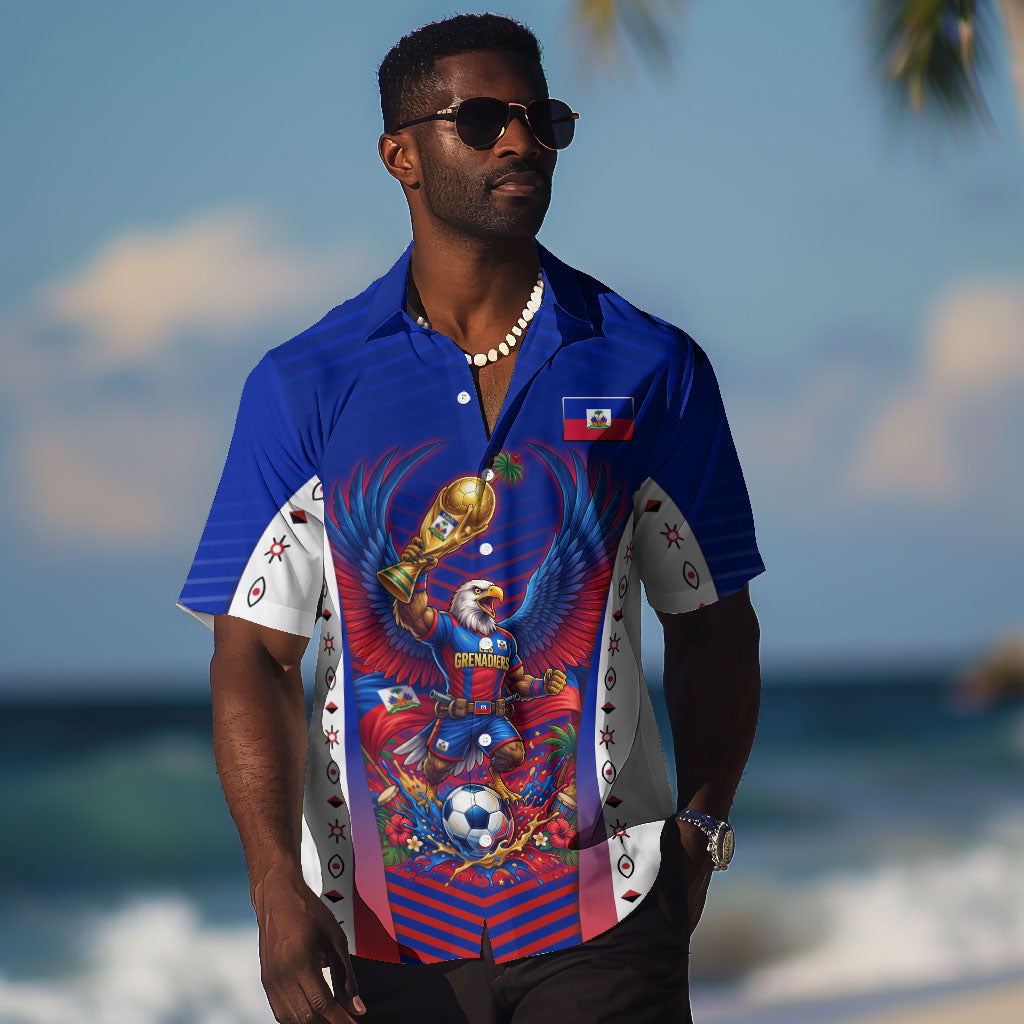 Personalized Haiti Football Eagle Champions Hawaiian Shirt Les Grenadiers Soccer Trophy 2026 Heritage Flag