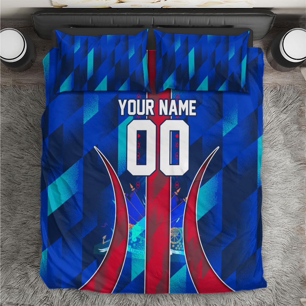 Personalized Les Grenadiers Haiti Football Bedding Set Eagle Champions Trophy Heritage