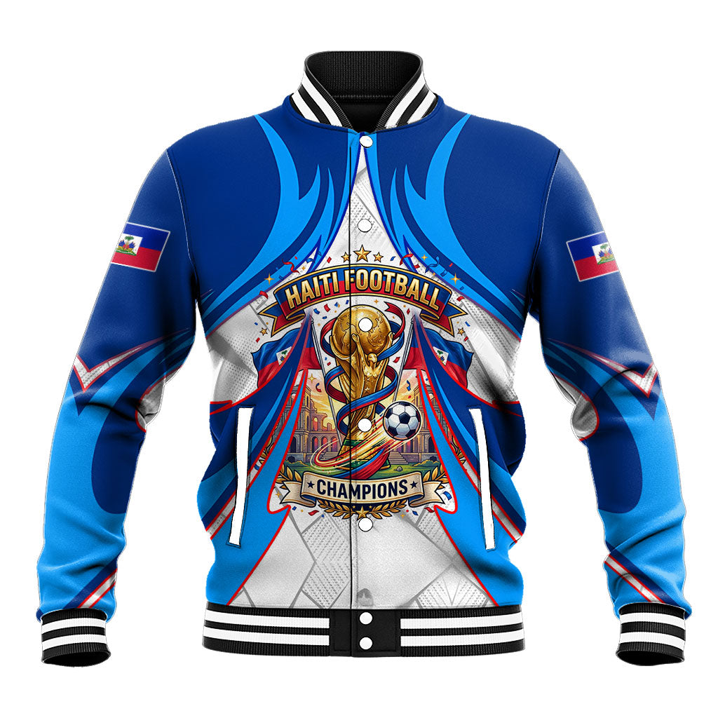 Personalized Haiti Football Champions Baseball Jacket World Soccer Winning Trophy 2026